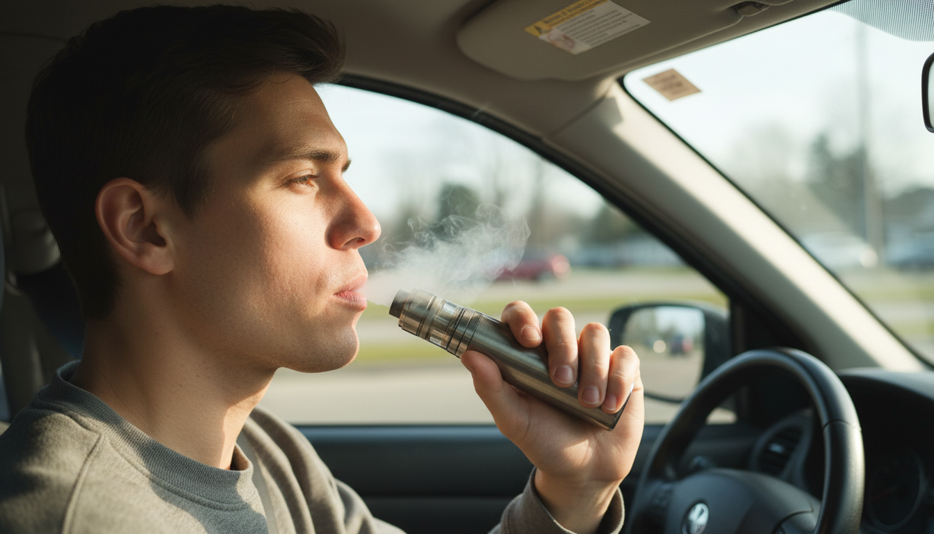 découvrez si vapoter en conduisant est légal et sûr, ainsi que les risques potentiels liés à cette pratique au volant.